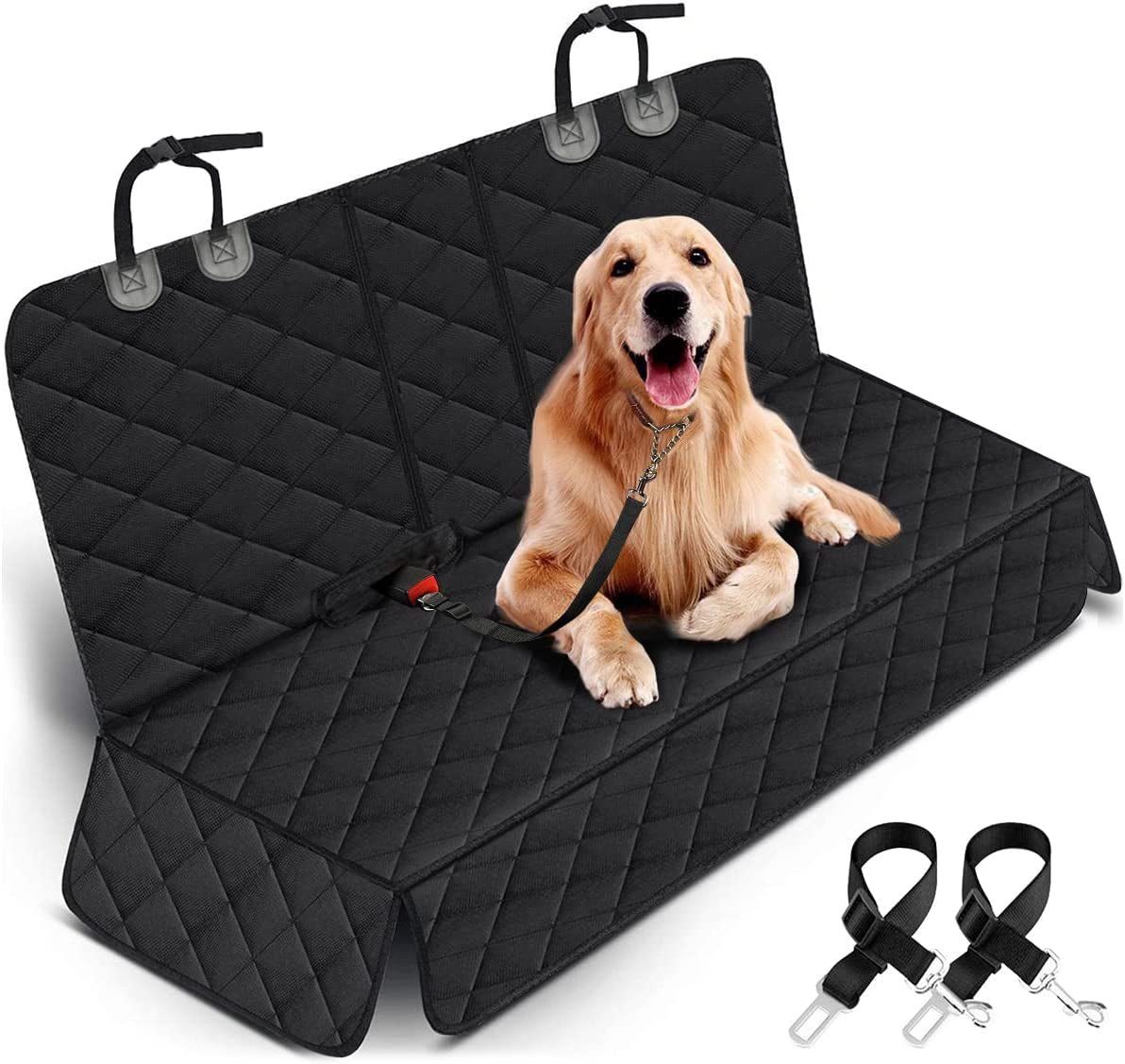 Ultimate Dog Car Seat Cover - Waterproof, Non-Slip Back Seat Protector for Dogs & Kids - Universal Fit for Cars, Trucks & SUVs - Black