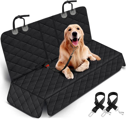 Ultimate Dog Car Seat Cover - Waterproof, Non-Slip Back Seat Protector for Dogs & Kids - Universal Fit for Cars, Trucks & SUVs - Black